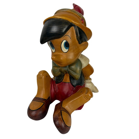 Disney Other - Vintage Walt Disney Productions Pinocchio Figurine Faux Wood Grain 11 Inch USA